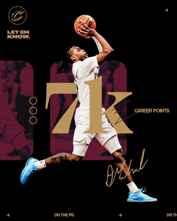  未來可期！加蘭騎士生涯得分達(dá)到7000分 隊史第11位！