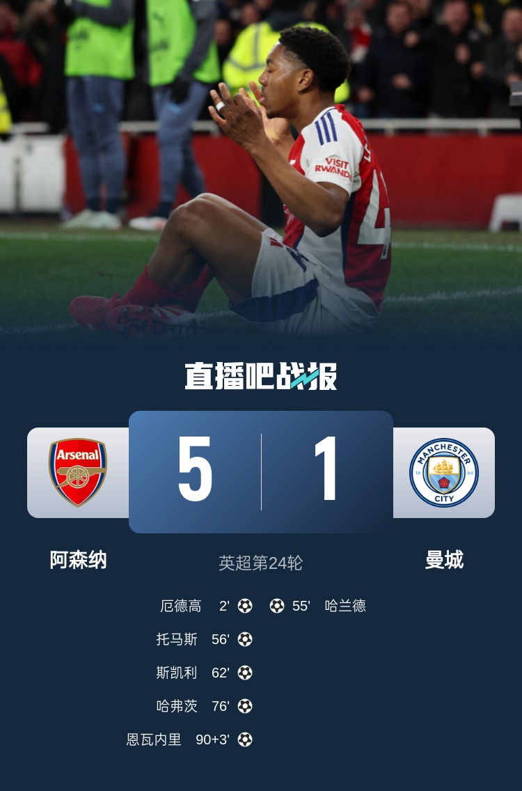  硬氣槍手無(wú)畏強(qiáng)敵！阿森納本賽季5-1碾壓曼城，3-0完勝皇馬